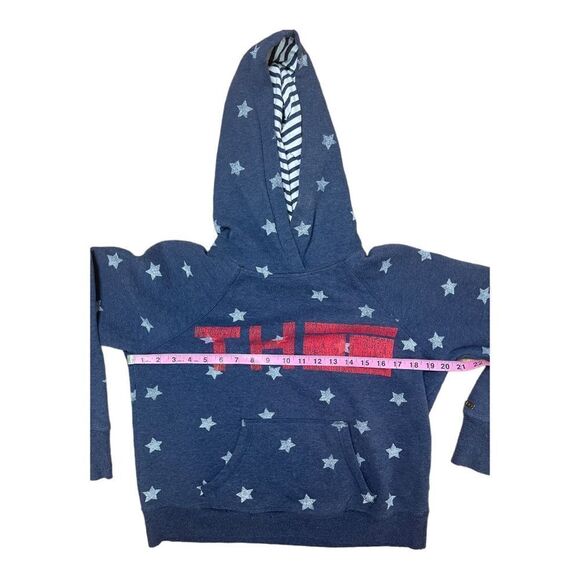 Tommy Hilfiger Sport Womens Cropped Hoodie Sweatshirt Pullover Top Stars Small P - Picture 7 of 8
